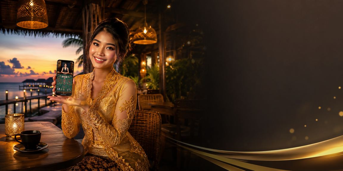 Suasana permainan baccarat yang elegan dengan pakaian kebaya tradisional di Sabah Malaysia